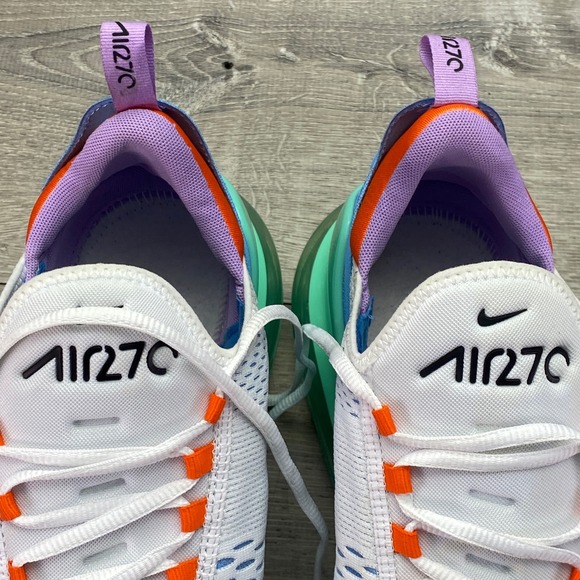 Nike Shoes Air Max 270 Mens 15 White Blue Orange AH8050-106 Running Sneakers - Picture 5 of 10